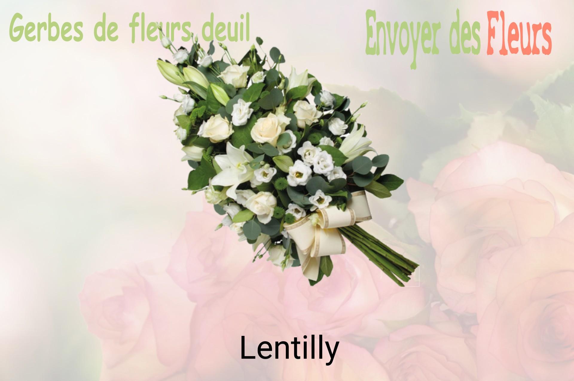 Gerbe de fleurs de deuil livrée à Lentilly